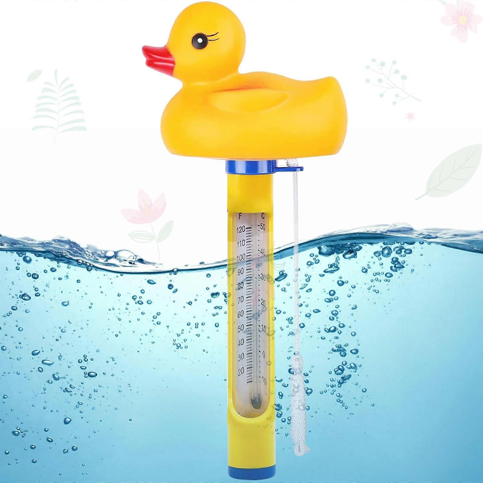 Floating Pool Thermometer, Solar Digital Water Thermometer with Rope