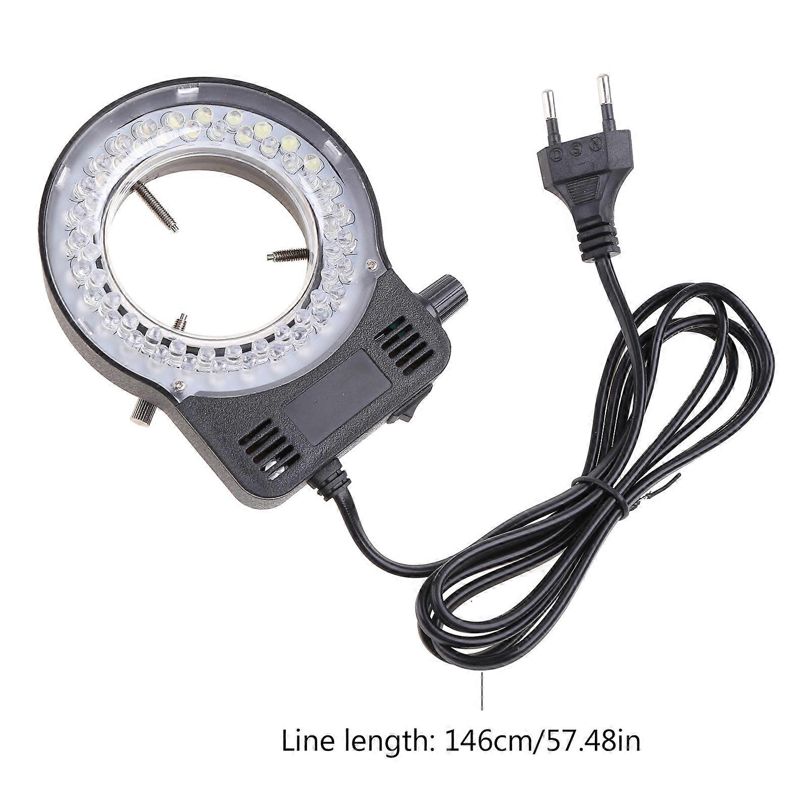 Microscope Lamp Single Cylinder Binocular Stereo Microscope Ring Lamp Integrated Led Ring Light Source Brightness Adjustable Center Spotlight Usb