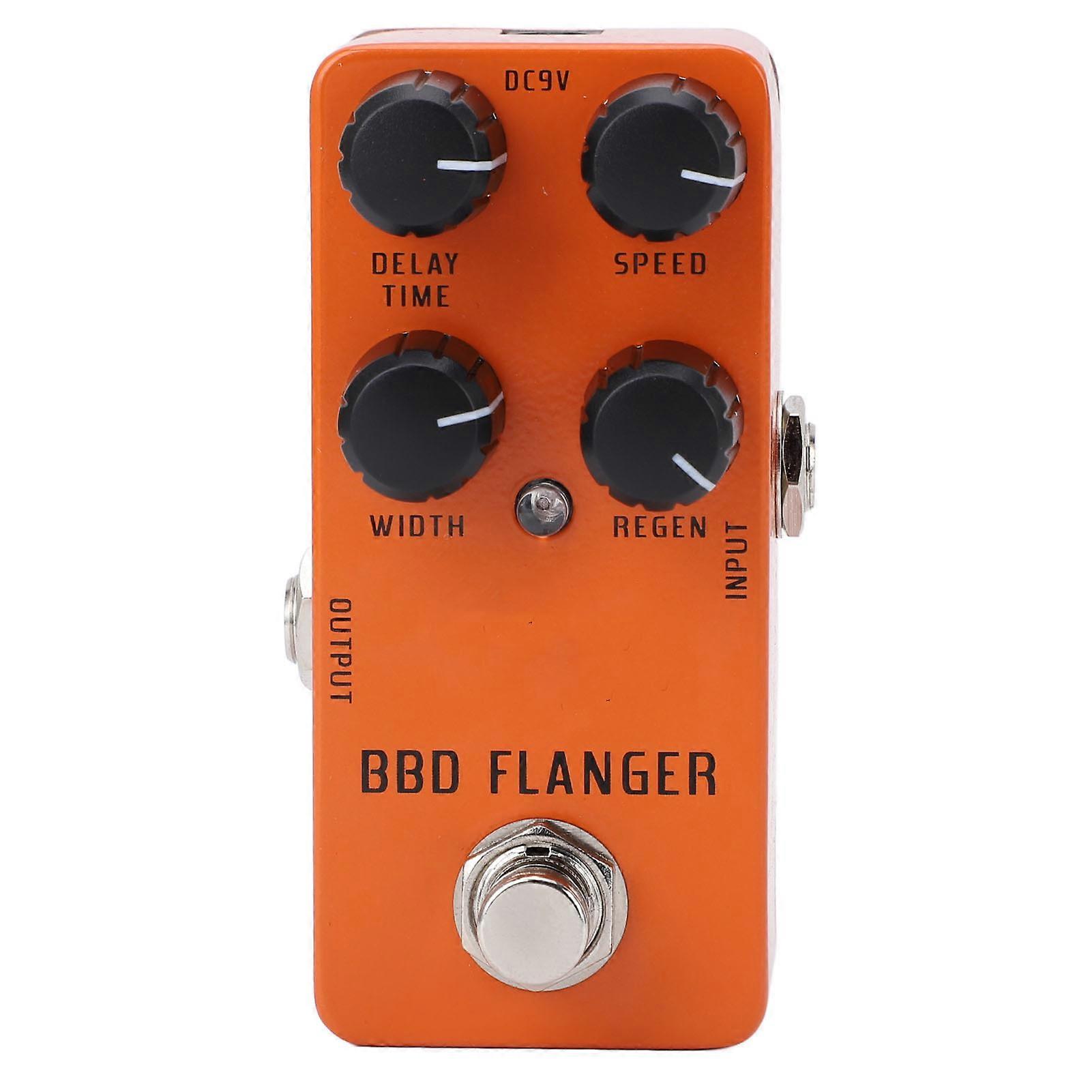 Analog Flanger Pedal Mini Portable for Electric Guitar Bass with True Bypass DC9V 