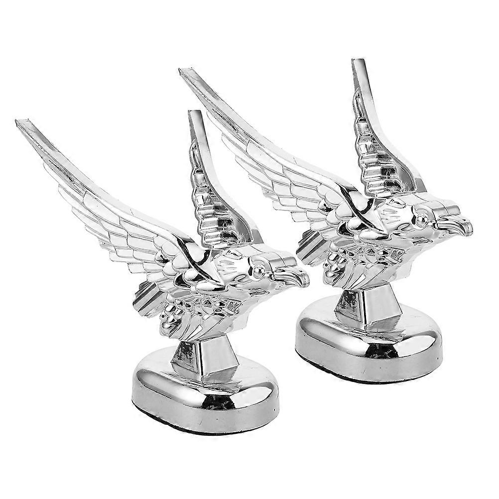 2pcs 3d Eagle Hood Ornament For Cars Eagle Design For Vehicle Exterior Decoration Universal Fit For Most Car Models