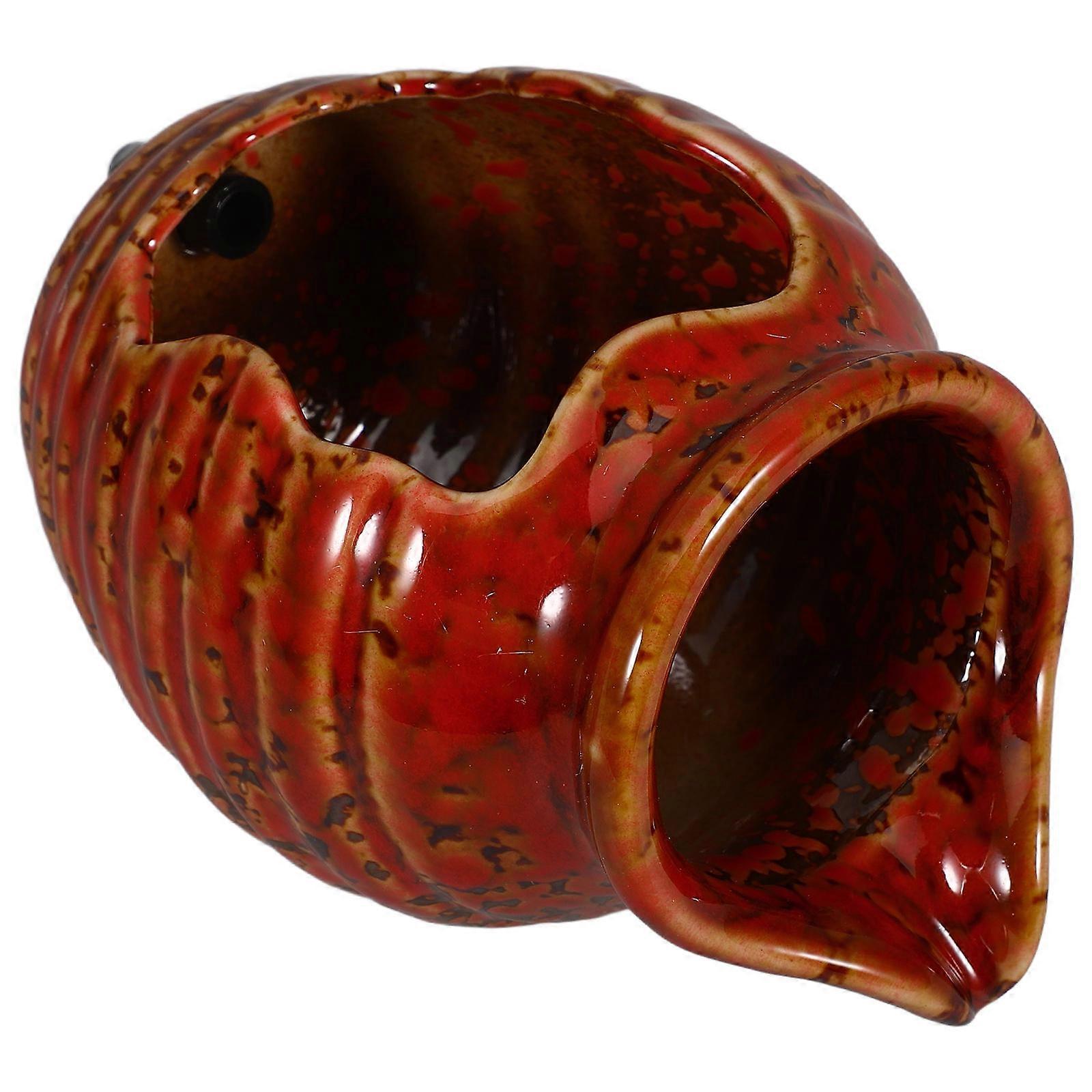 Ceramic Fountain Jar Decorative Waterfall Dispenser for Aquariums, Fish Tanks, Gardens – Mini Circulating Hydroponic Planter for Tranquil Spaces