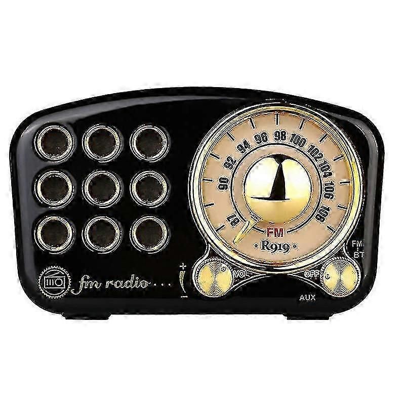 R919 Retro Radio Bluetooth Speaker, FM Radio with Old Fashioned Classic Style, Bluetooth, TF Card Sl