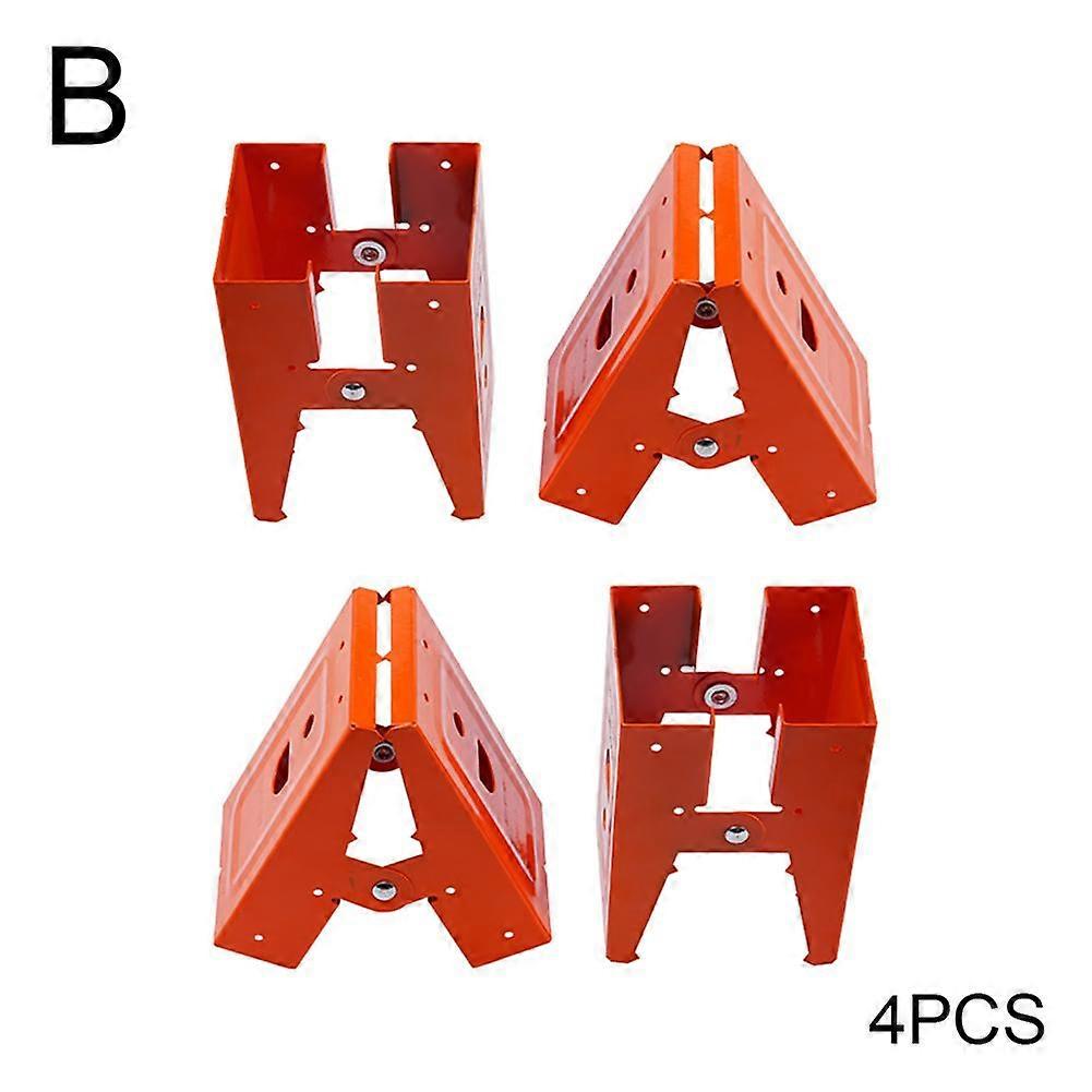 Two pairs of 4pcs (B) $Niu gauge saw horse clamp workbench DIY operation woodworking table mobile bracket industrial style table hardware connector
