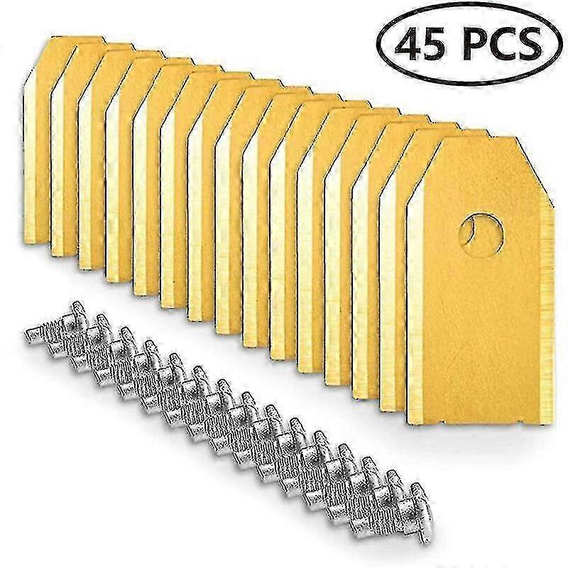 Replacement Carbon Steel Blades for Robotic Lawn Mowers Compatible with Certain Models, Set of 30/45 Pieces