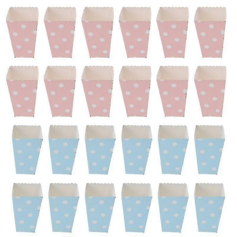 11.5X7.5x7.5cm Wave Point Wrapping Paper 24pcs Theater Popcorn Buckets Party Popcorn Containers Movi