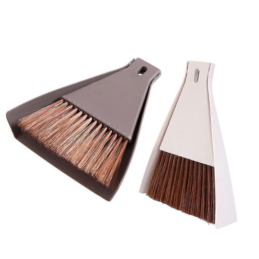 Mini Broom Dustpan Set – Compact Plastic Cleaning Brush for Keyboard, Laptop & Car Vent – Coffee Beige & Assorted Colors