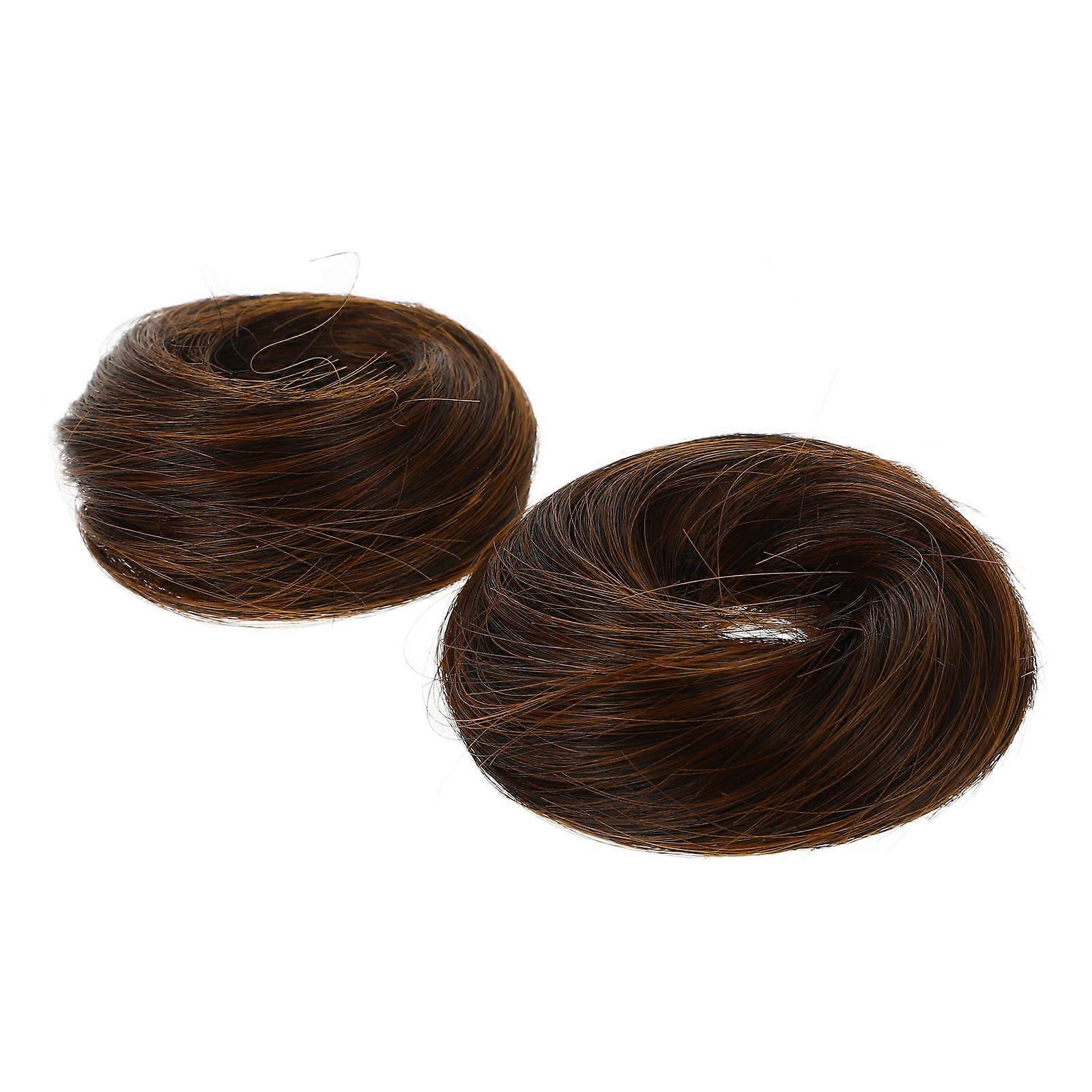 Here's a polished and professional product description based on the details you provided:
**2pcs Hair Bun Holders Light Brown Updo Hair Extension