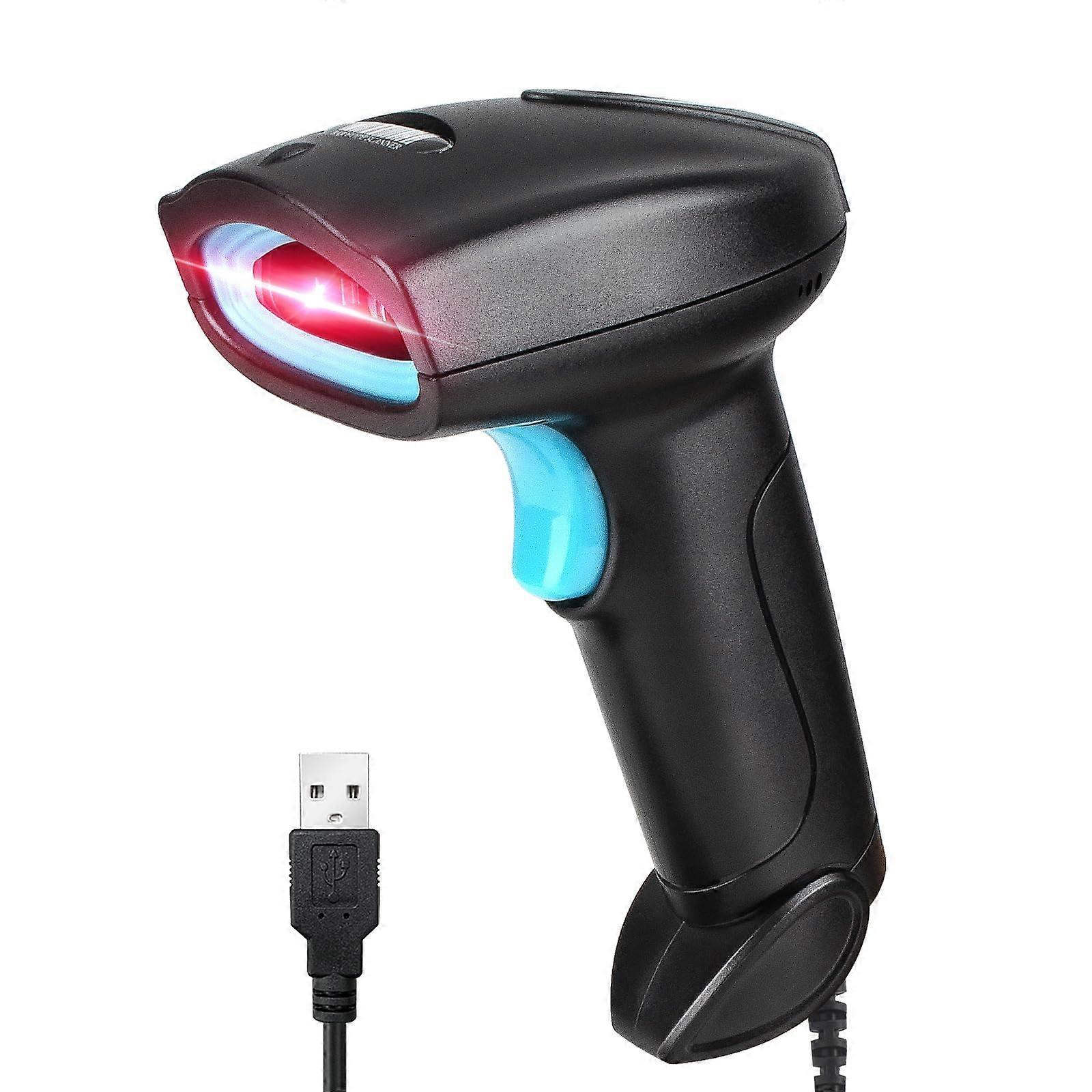 Barcode Scanner USB 1D Wired CCD Barcode Reader Support Screen Scan Barcode Scanner for Shop, Supermarket, Warehouse U1