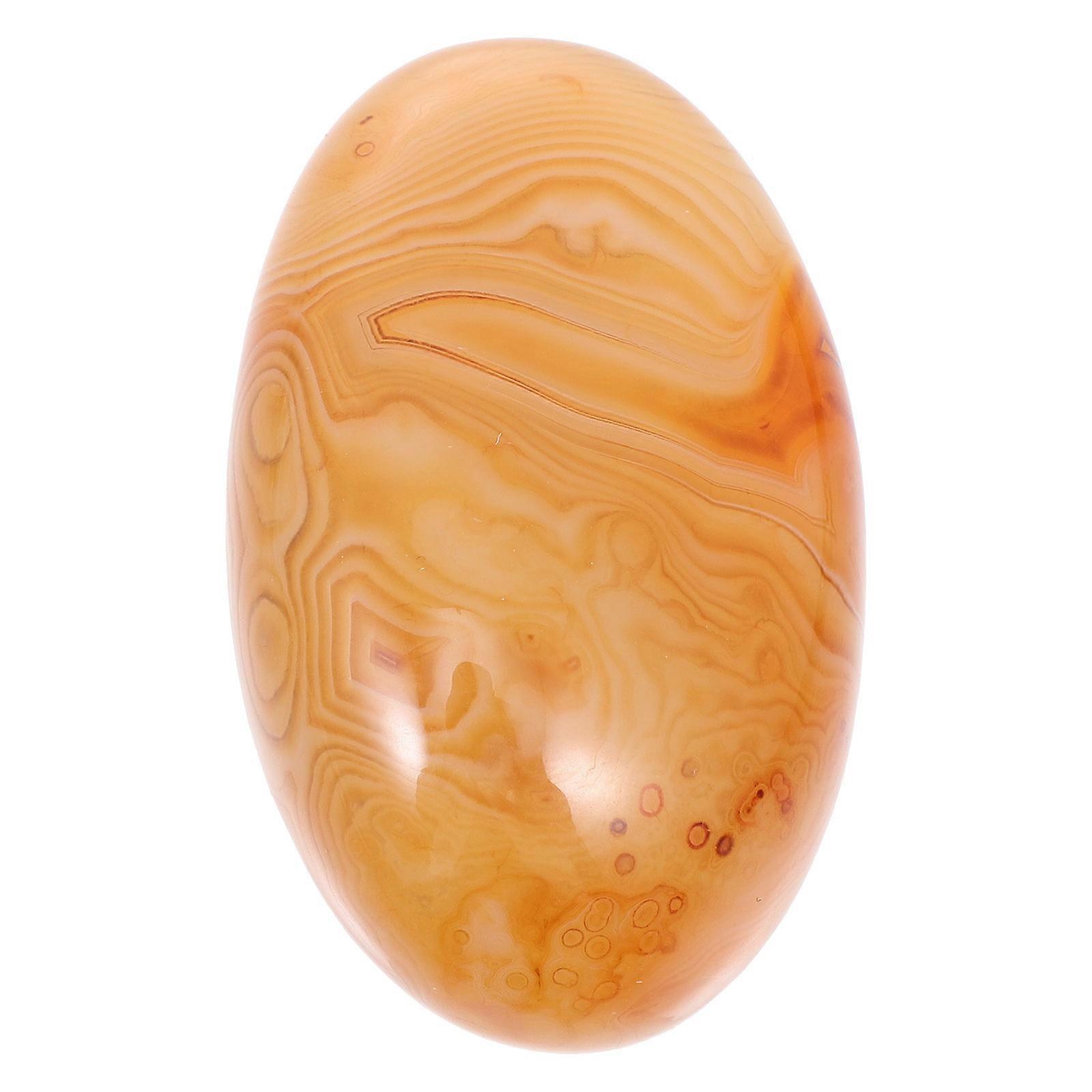 Natural Crystal Agate Handheld Stone for Meditation, Portable Decorative Accessory Promoting Flexibility and Positive Energy