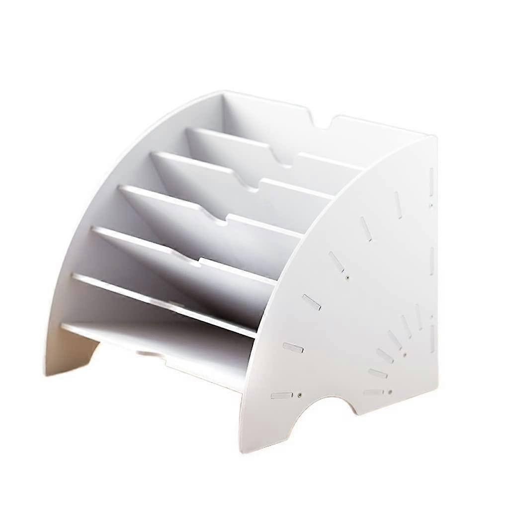 Magazine collector, file sorter, organizer with 7 compartments, compartmentshaped document, magazine, mail and letter holder