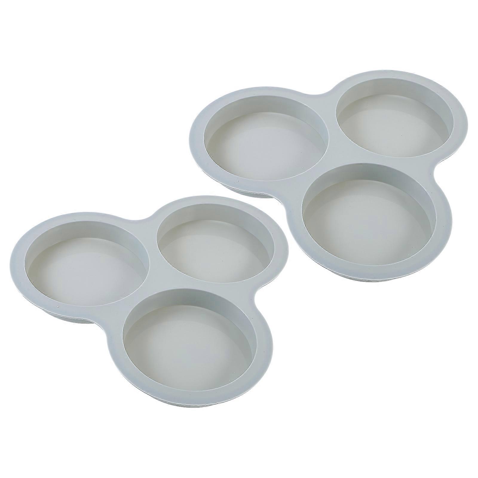 Muffin Baking Pan Non-Stick Easy To Demould Silicone Mold For Cooking Enthusiasts 2Pcs Blue