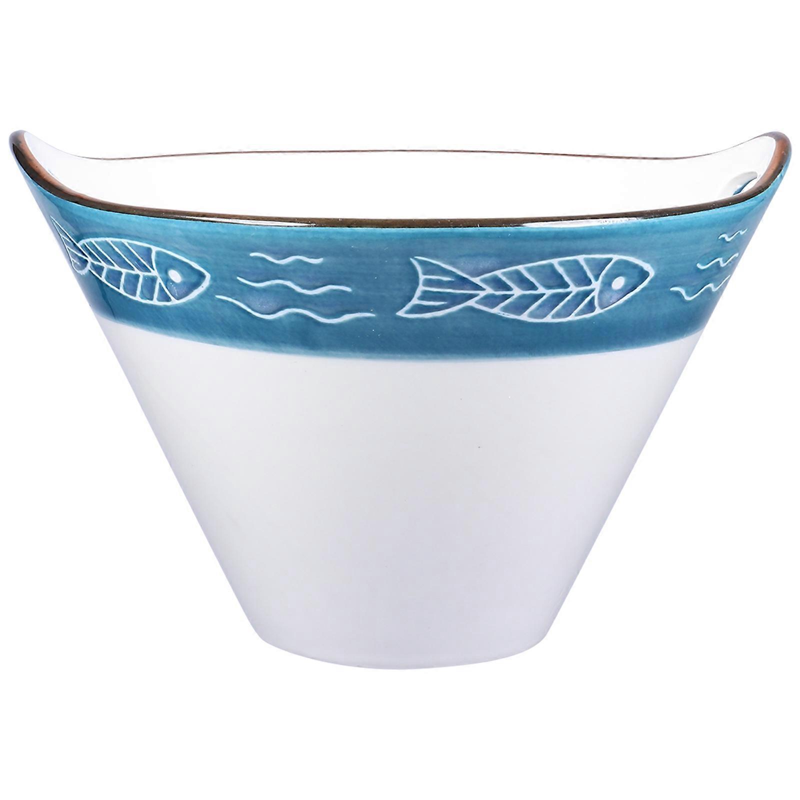 Microwavable Ramen Bowl Large Capacity Ramen Bowl Restaurant Use Round Shape 1 Piece