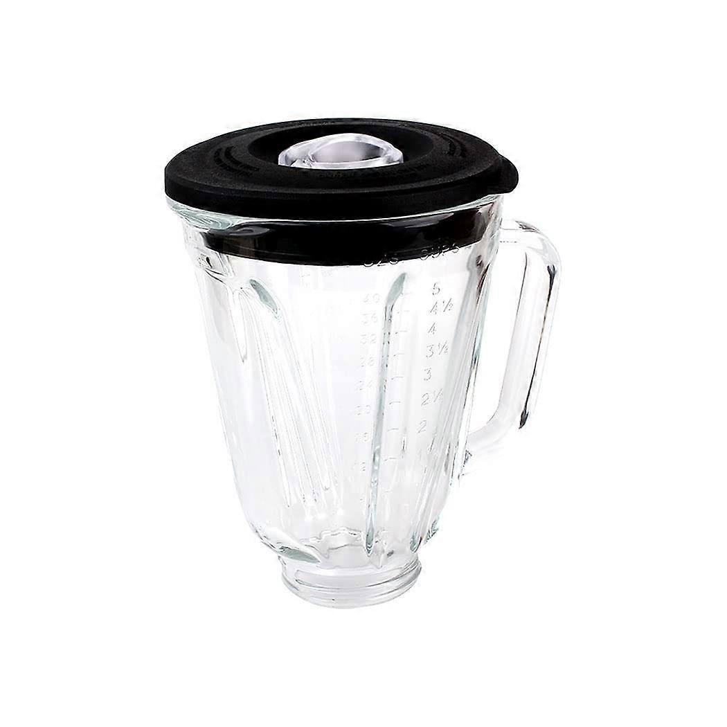 Replacement Parts Round Glass Jar with Lid for Hamilton Beach 5-Cup Blenders, Compatible and Durable Glass Mixing Container