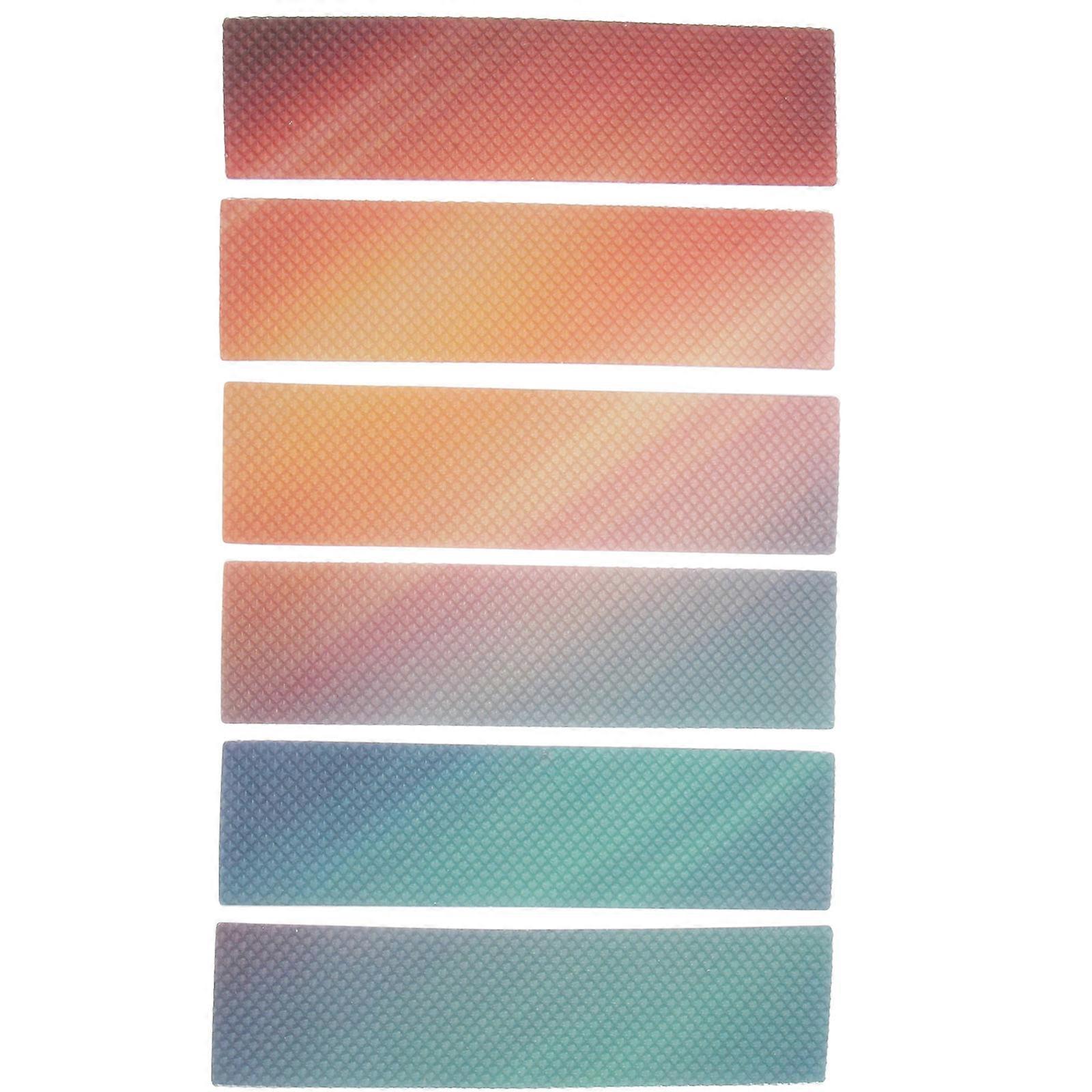 Rough Texture Stickers 6Pcs Assorted Color PVC with Versatile Placement and for Decor