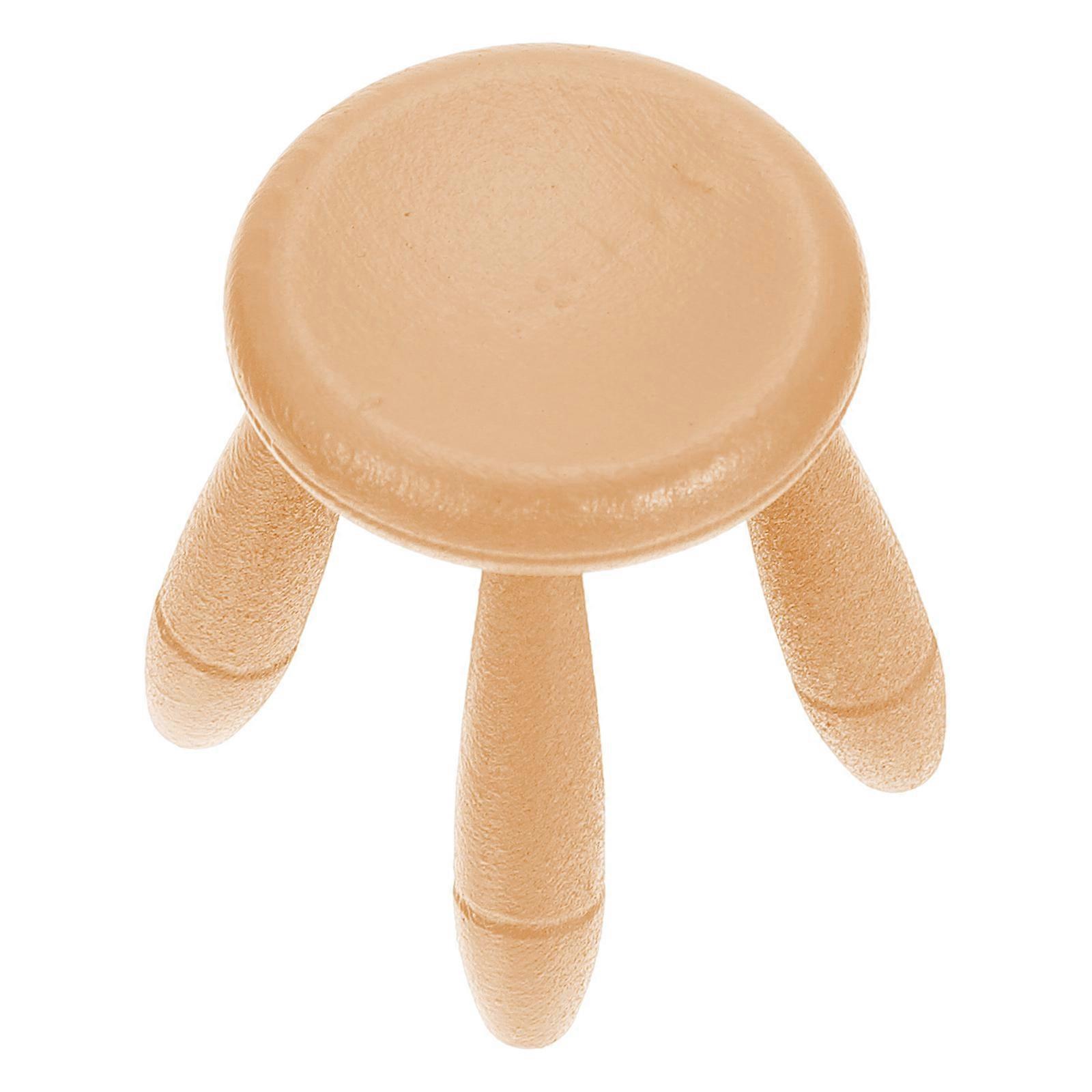 Miniatures Mini House Stool Model Plastic 3X2.5cm House Model Decoration Collectors 1Set