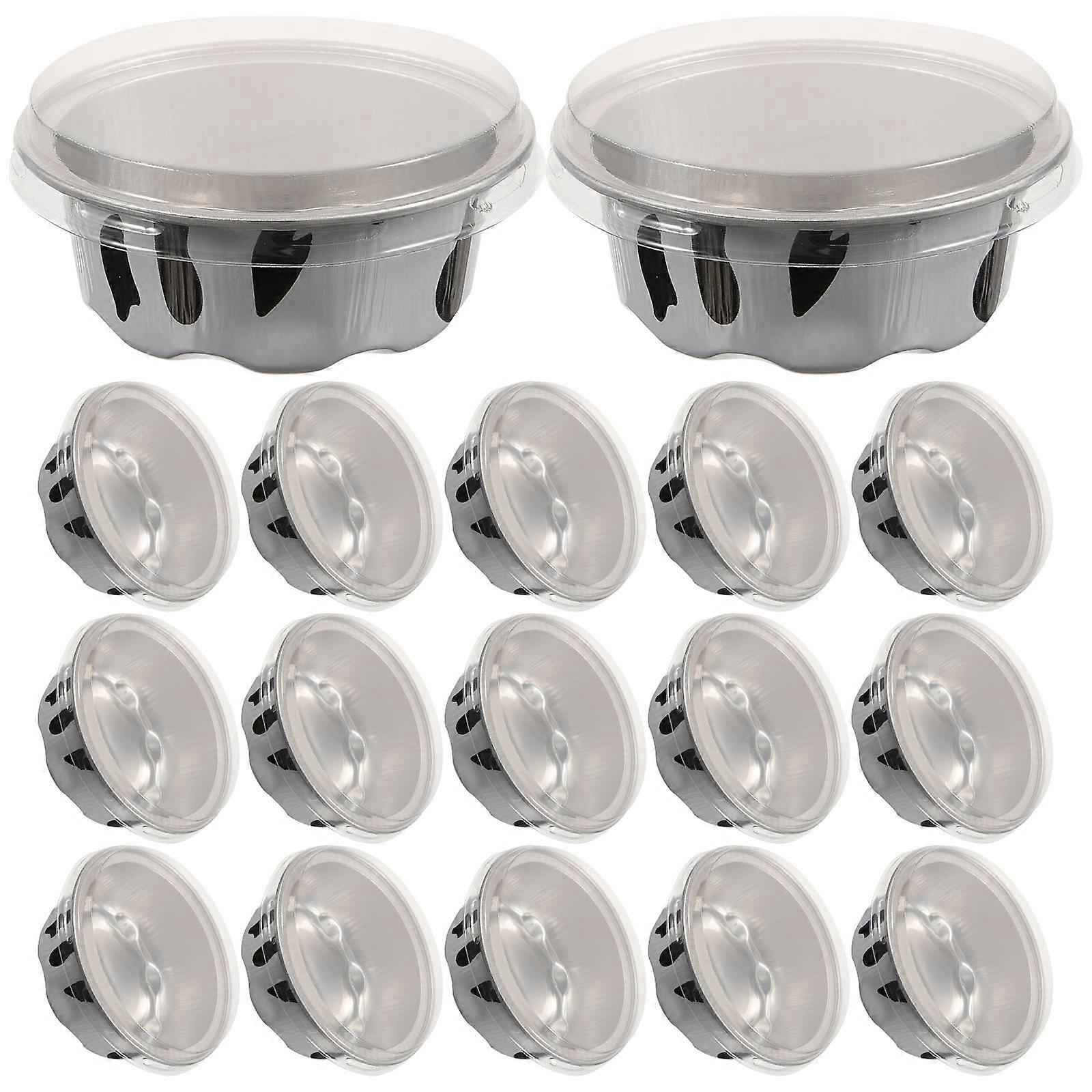 Baking Containers Mini Cake Panswith Lids Plastic Material Round Shape Diy Desserts Heat Resistant Home Users 50Pack