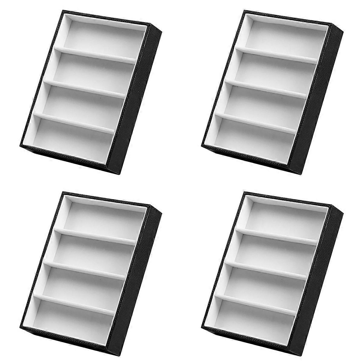4X Sunglasses Display Glasses Cases 4 Grids Sunglasses Display Box Glasses Display Jewelry Organizer