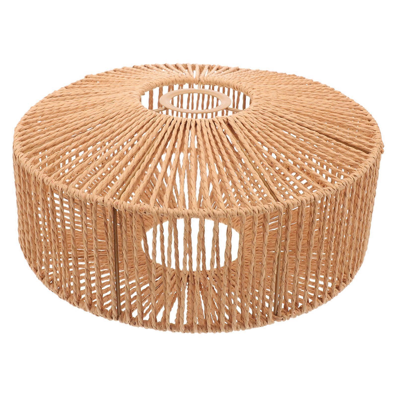 Vintage Lampshade Woven Paper Rope Light Covers For Ceiling Lamps Home Decor 30.00X30.00X14.50CM 1Pcs