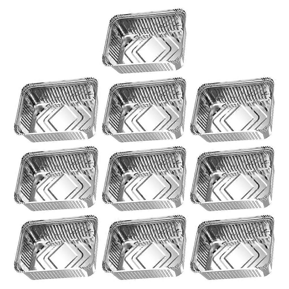 Silver Boxes for Barbecue Use 10Pcs Multipurpose Foil Food Pans