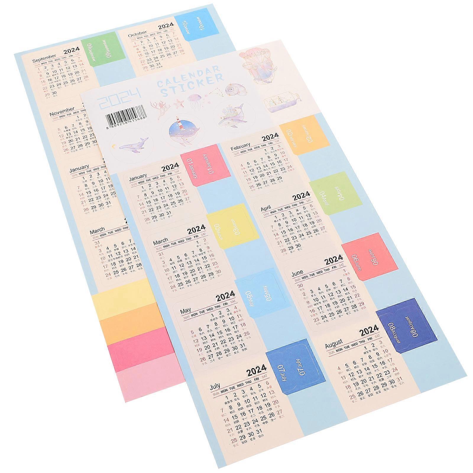 Monthly Planner Stickers Bookmark Reading Record Work Students Professionals 10Sets