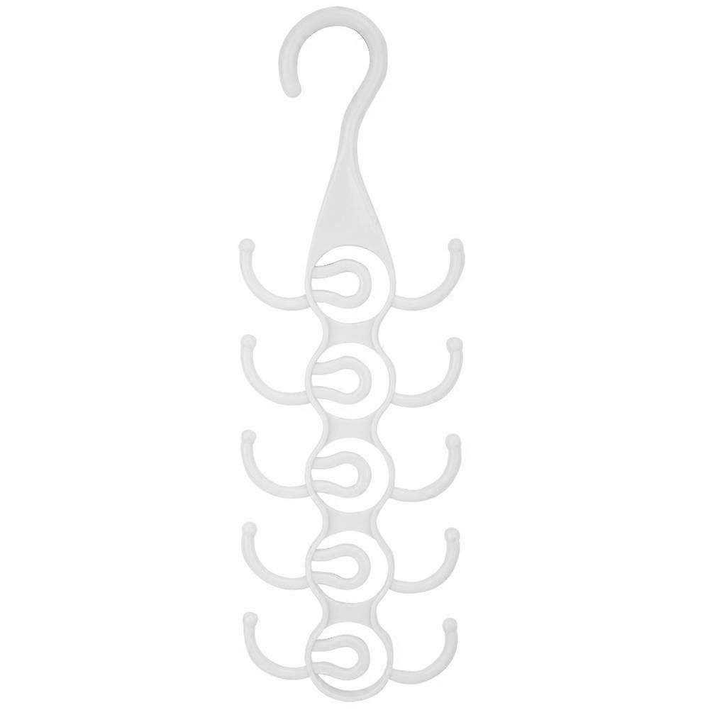 Clothes hanger for ties and belts (white)