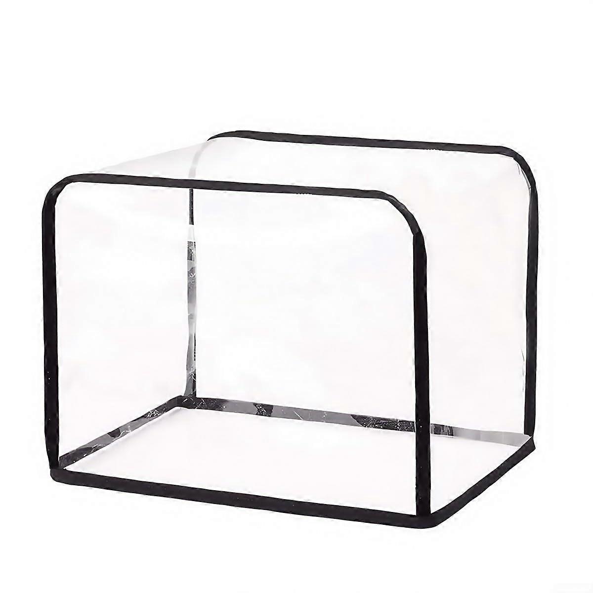 Transparent Bread Machine Cover for 2 Slice Toaster, Dustproof and Washable, 30x24x24cm Microwave Safe Design