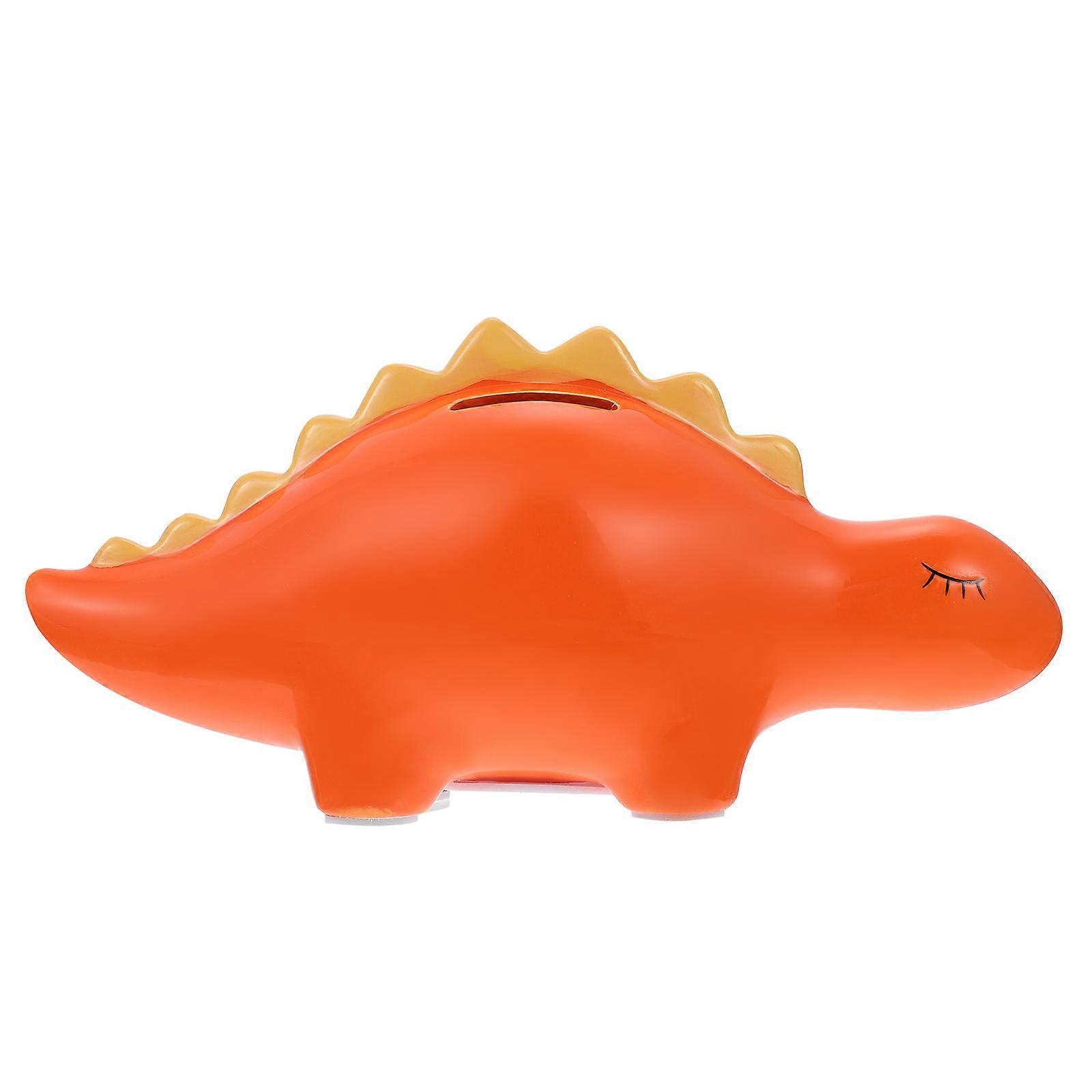 Ceramic Money Box Dinosaur Coin Storage Box Adorable Design For Children Home Use 25X11X8CM 1Pcs
