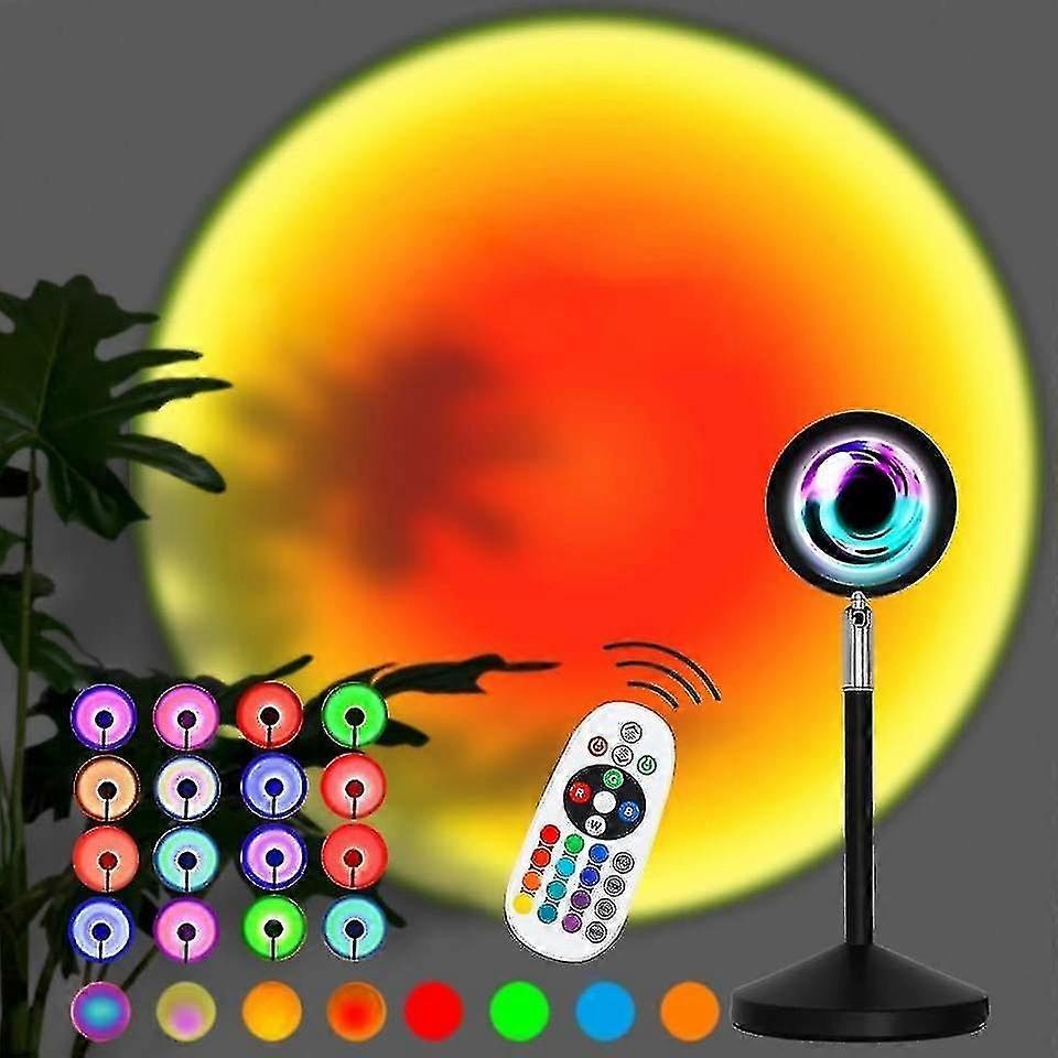 App Controlled Sunset Lamp with Multiple Colors, Color Changing Sunset Projection Light, LED Rainbow Sunset Projector