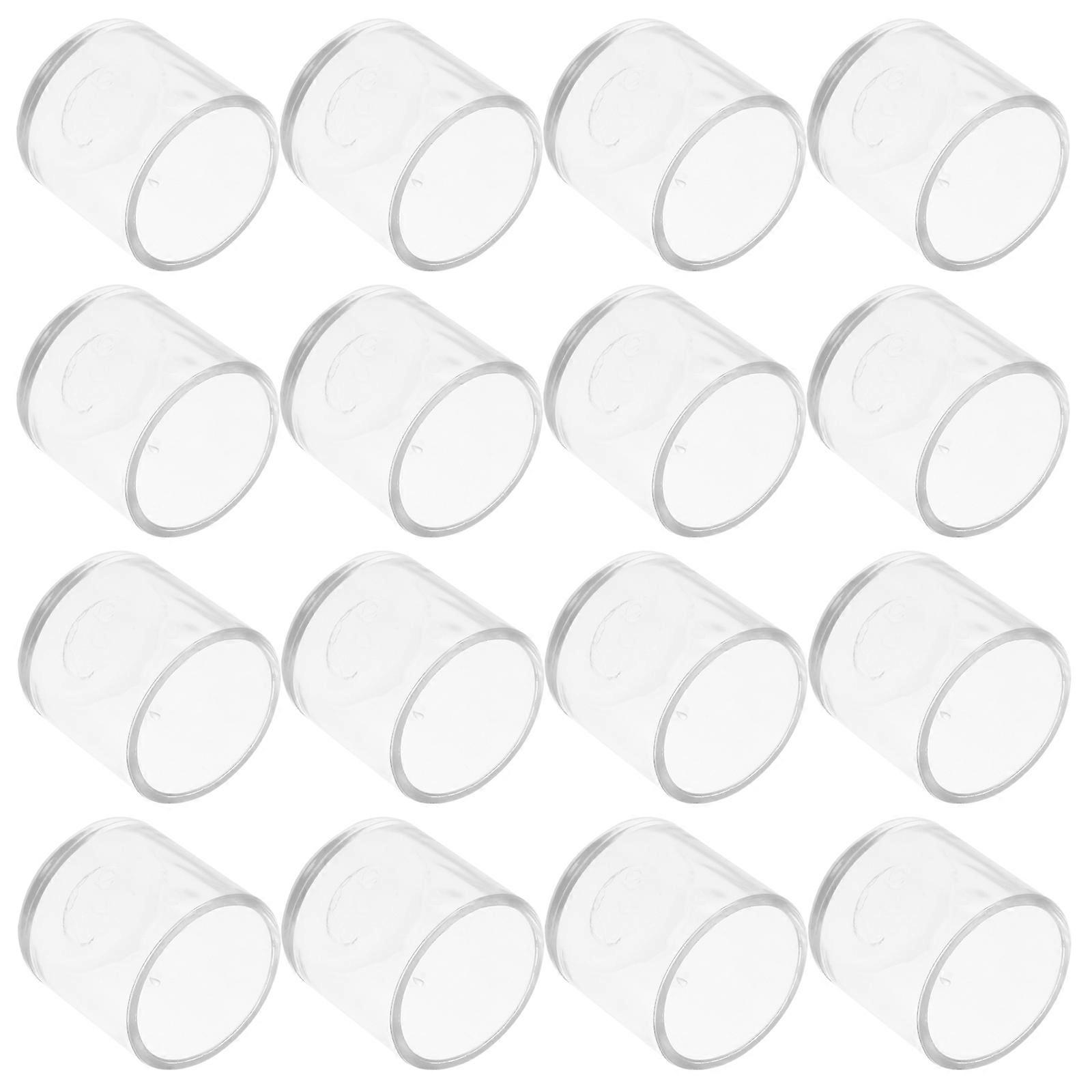 PVC Furniture Leg Caps for Home Use 16pcs Chair Floor Protector Transparent Table Feet Covers