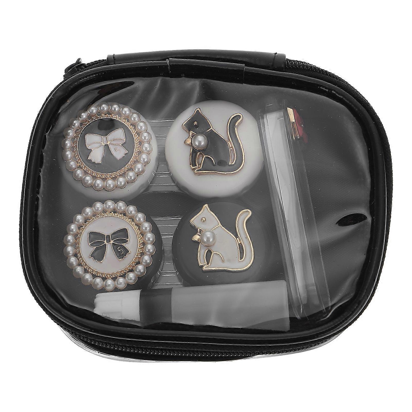 Compact Leak Proof Storage Case with Double Compartments for Travel – Portable and Secure Lens Soaking Box to Keep Lenses Moist
