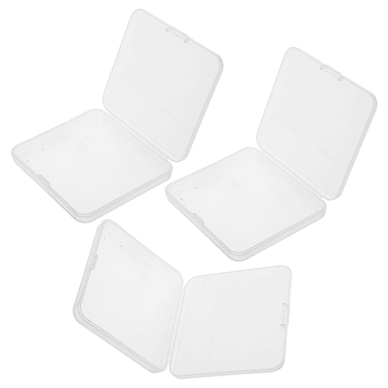 Clear 3 Pack Eyelash Storage Cases with Lid – Compact Transparent Plastic Organizers for Double Eyelid Tape, Travel & Daily Use