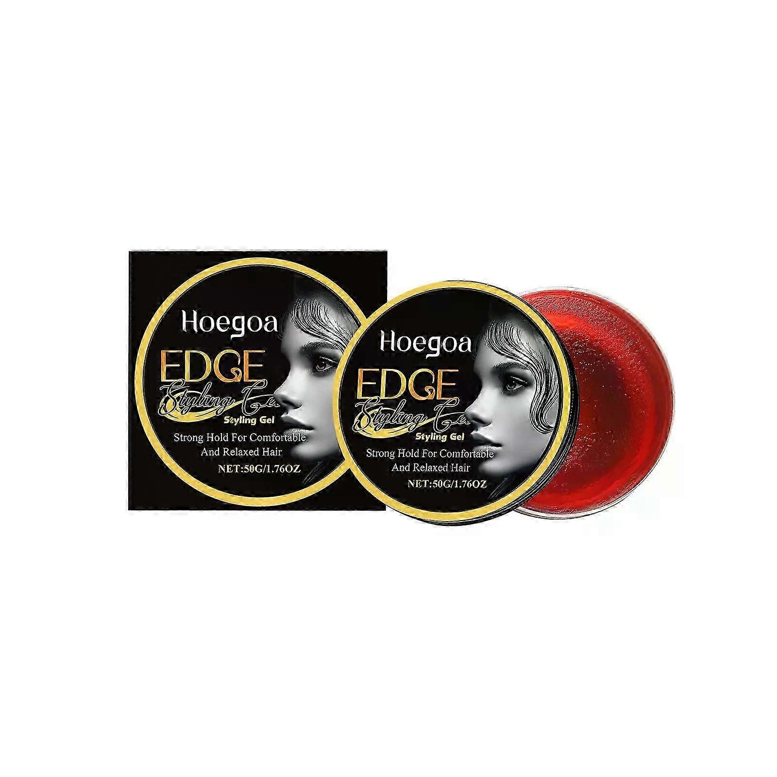 Edge Control Haargel, Edge Control Haarwachs, starker Halt, Haarstyling-Gel, langanhaltend, natürliche Formel, starker Halt für bequemes und entspanntes Haar