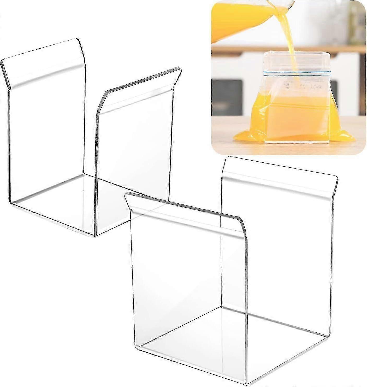 食品保存バッグスタンド、充填ジップロックフリーザーバッグスタンド、バギーラックホルダー、ハンズフリーこぼれ防止