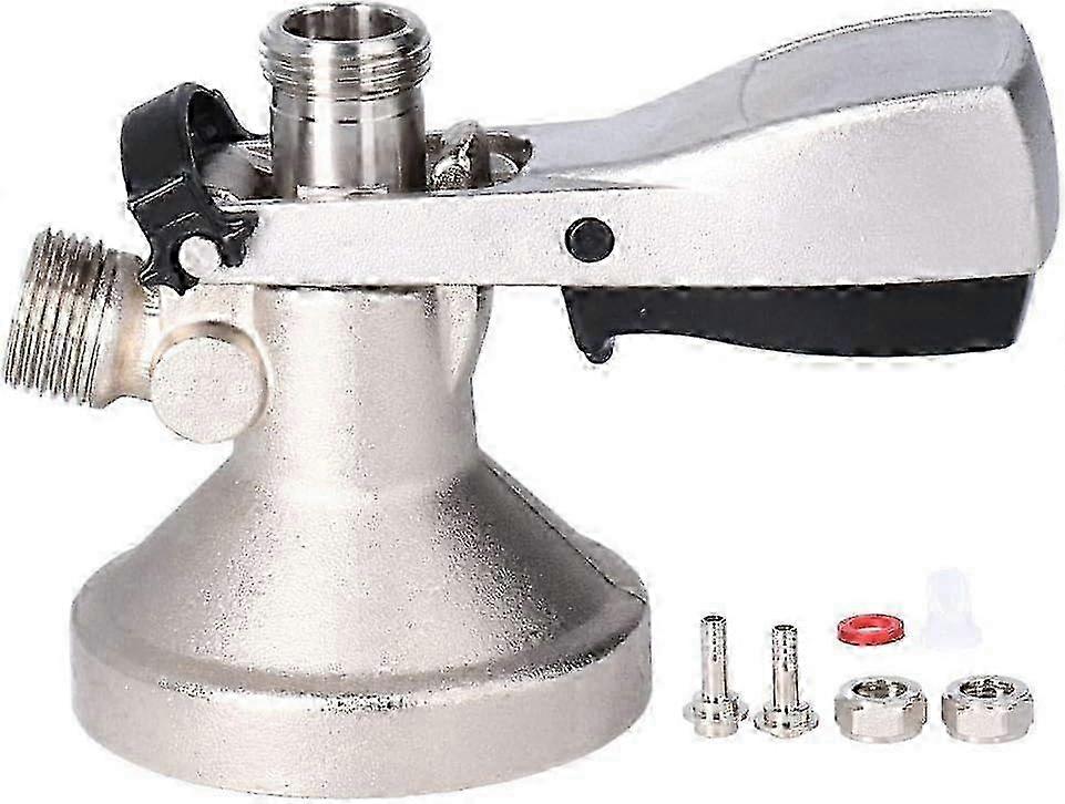   G5/8 Beer Tap Keg Coupler with 8mm Inlet Connector - Easy Install for Bars & Draft Beer hwy