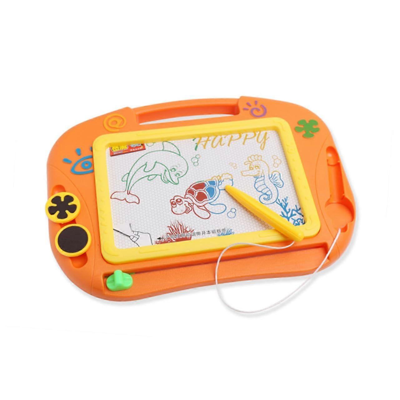 1 piece Magnetic Drawing Board for Doodle Board, Educational Creativity and HandEye Coordination, Orange