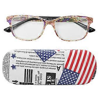 Lightweight Reading Glasses AntiBlue Light Glasses Stylish Working Eyeglasses for Men Women(+100 )