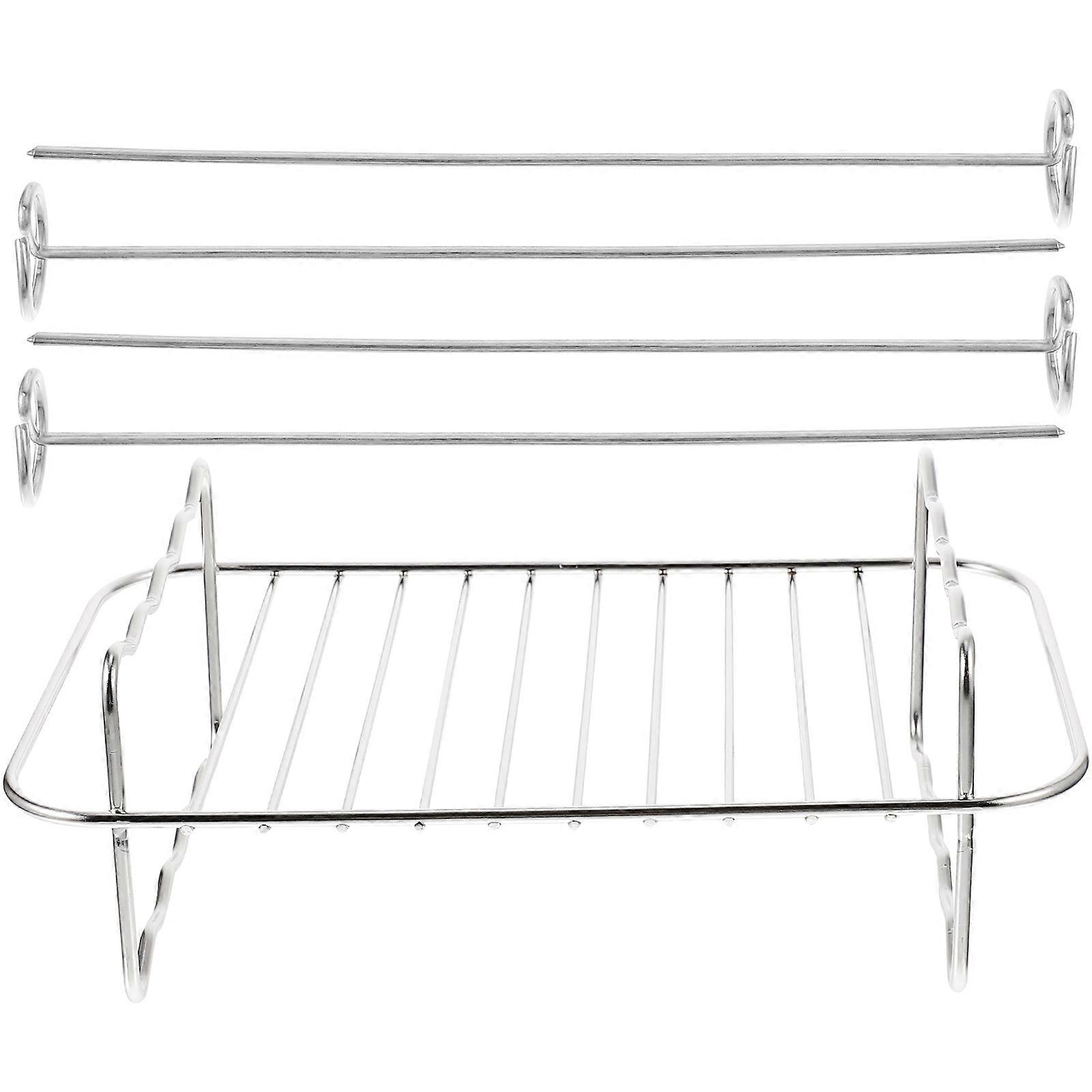Rectangular Air Fryer Grill Rack Food Preparation Oil Reduction 20x14cm 1Pcs