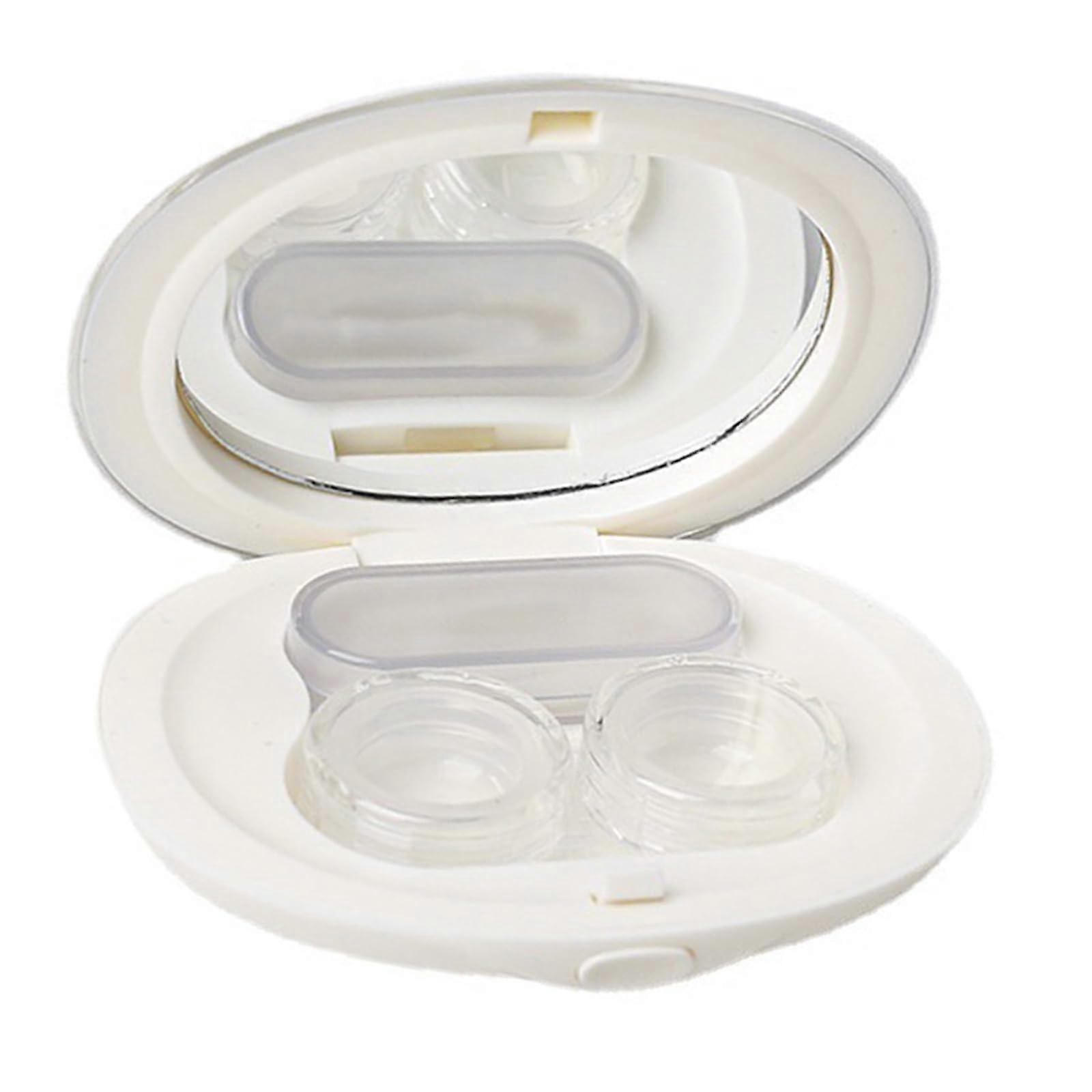 Contact Lens Case with Mirror Portable Mini Contact Lens Case Storage Container Eye Care Kit (Black), multicoloured, Pocket organiser