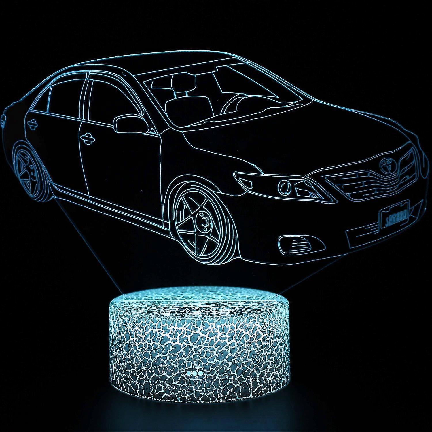 3D Touch Light Night Lamp with Remote Control - 7 Colors Changing LED Mood Light for Home & Car Decor #1662