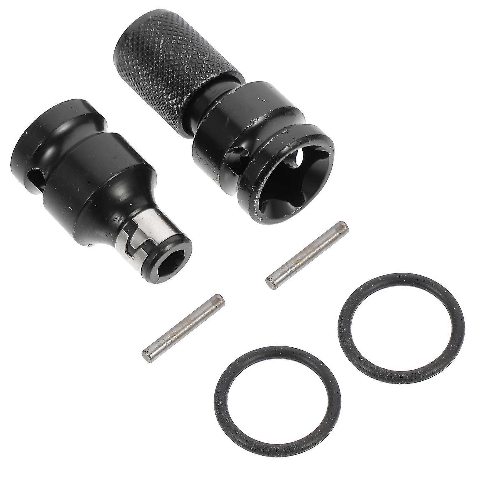 Impact Wrench Adapters Conversion Socket Wrench 2Pcs with Black Steel