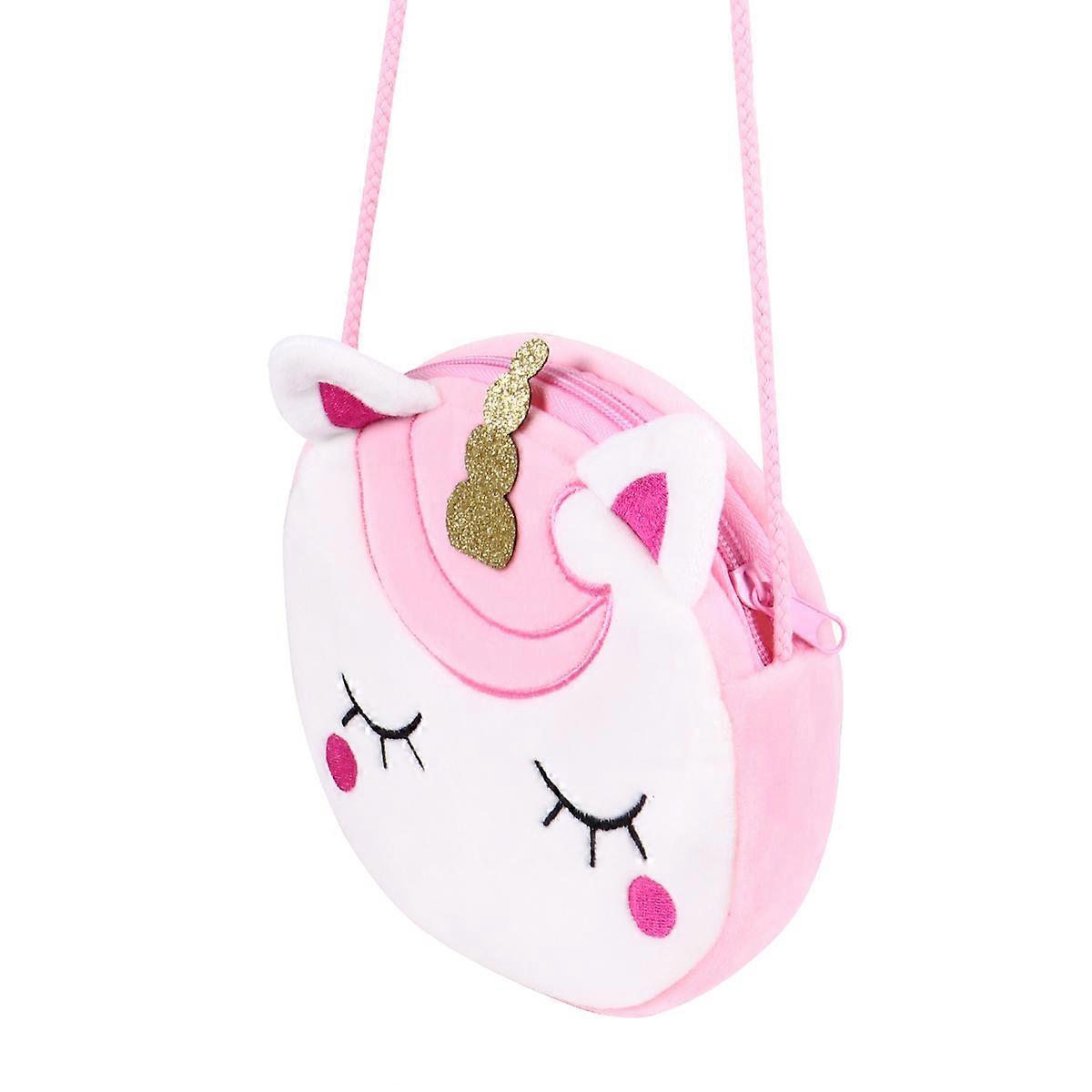 Unicorn Handbag with Zipper Closure – Adorable Daily Wear Bag for Keys and Essentials – Violet