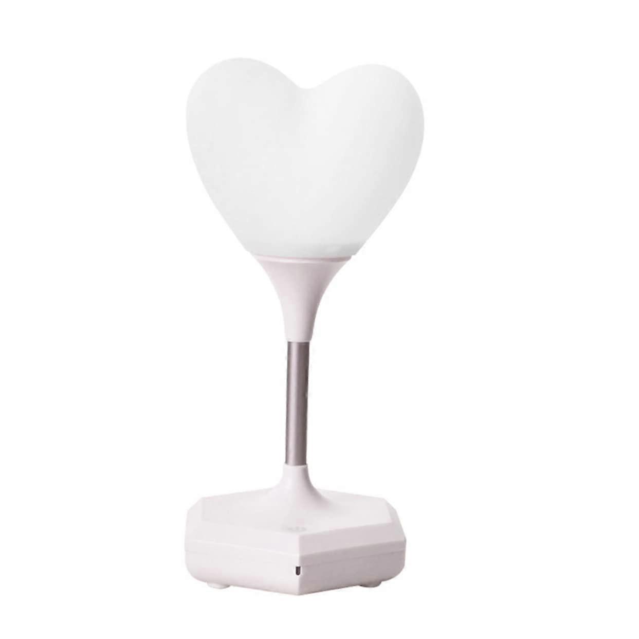 Heart-Shaped Touch Desk Lamp with USB Charging for Bedroom Home Decor - Random Color, Modern Style, LED Lighting