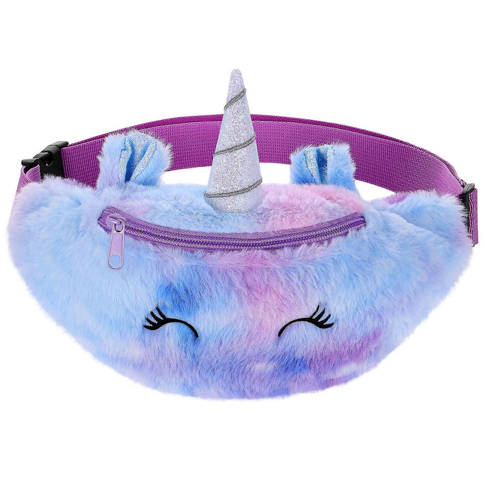 Bag For Girl Fashion Cartoon Unicorn Chest Bag Daily Use Storage 10.4×3.1×4.9in 1Set