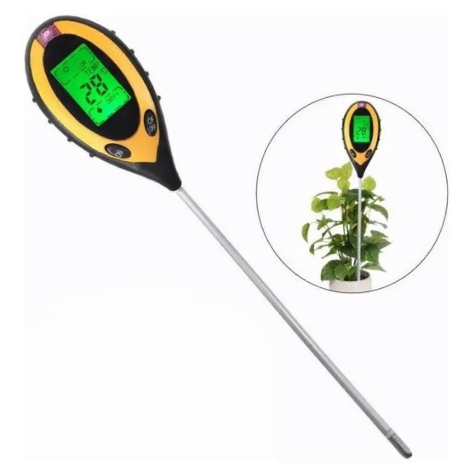 LCD Soil Tester Automatic Shutdown Sensitive Probe Soil Moisture PH Temperature Humidity Meter Light Meter