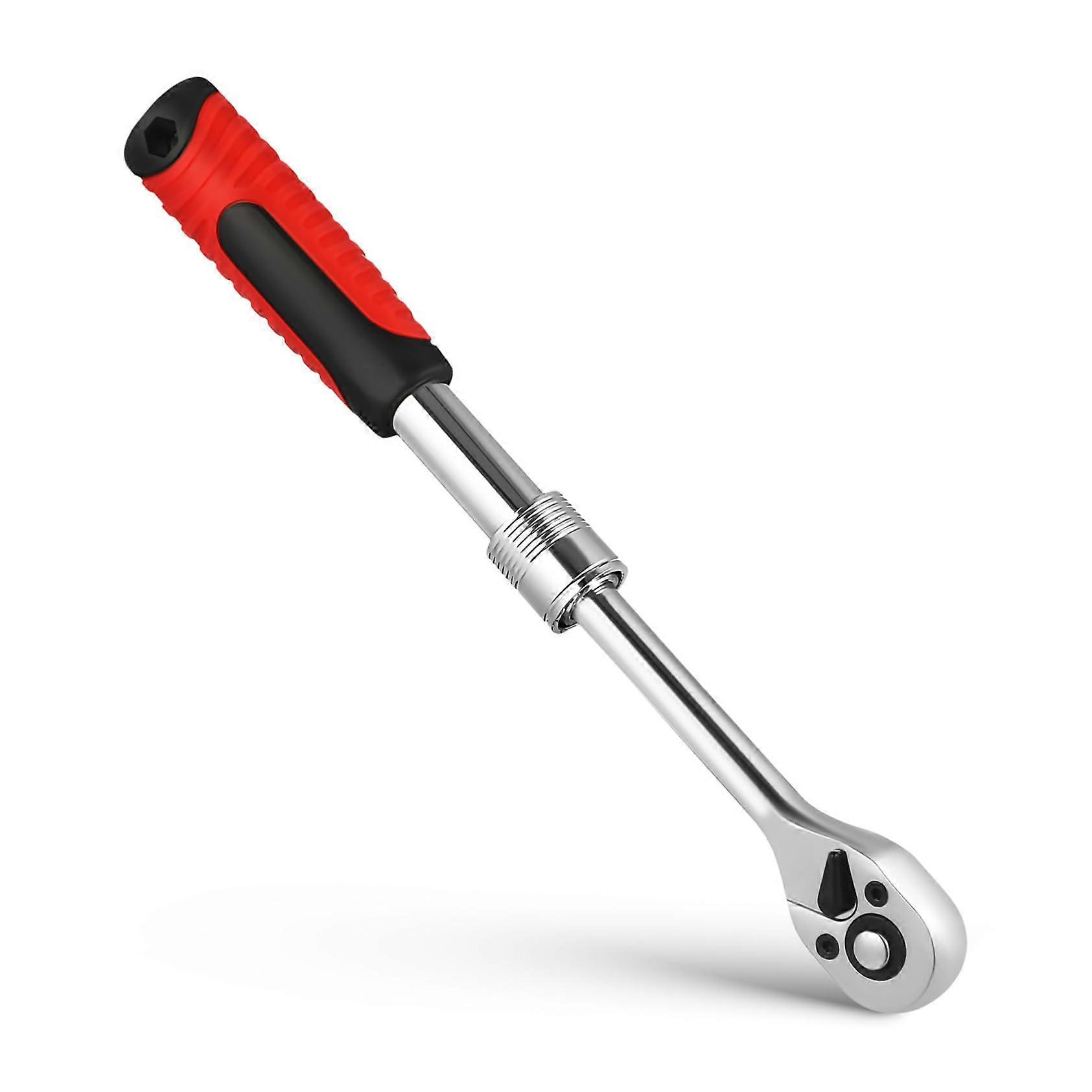 Telescopic Wrench Extendable Ratchet Handle Heavy Duty Steel Long Reach Household Mechanic Tool Torque Wrench Style