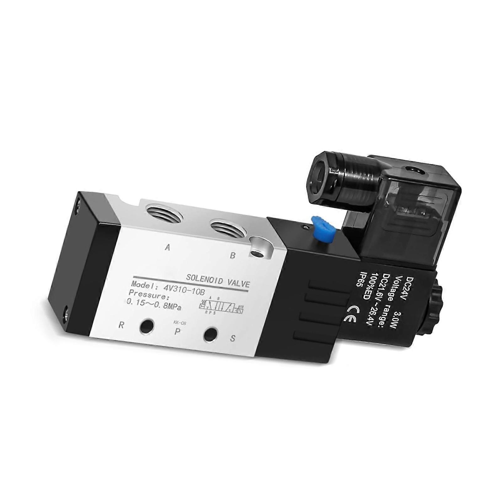 التحكم الكهربائي في الهواء الغاز المغناطيسي صمامات 4V310-10 24V صمامات الملف اللولبي الكهربائية الهوائية 5 طريقة ، 2 موقف التحكم متعدد الألوان