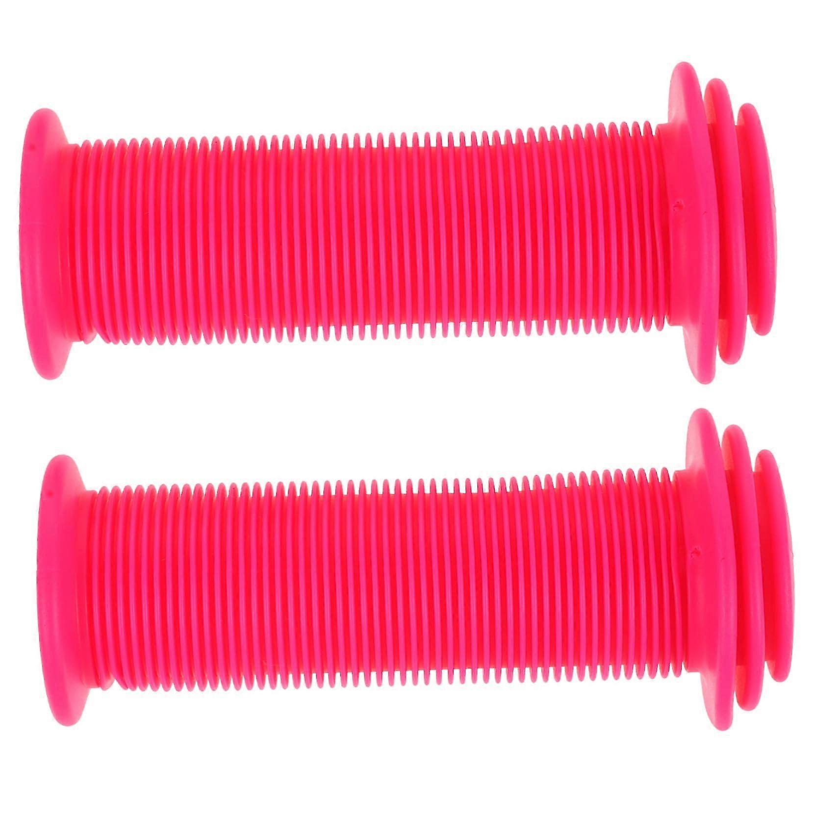 1 pair of nonslip bicycle handlebar grips, comfortable and durable mountain bike grips, easy to install for kids' bikes and scooters, red.