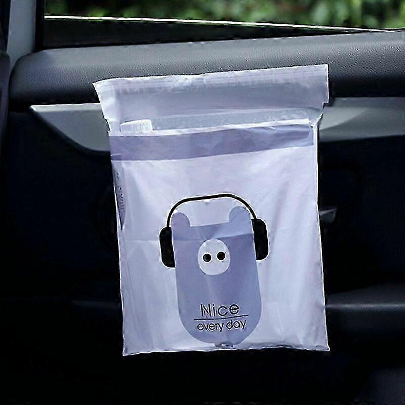 حقيبة قمامة للسيارة كيس قمامة يمكن التخلص منها أكياس تنظيف ذاتية اللصق منزلية 30 قطعة SZRH AJ