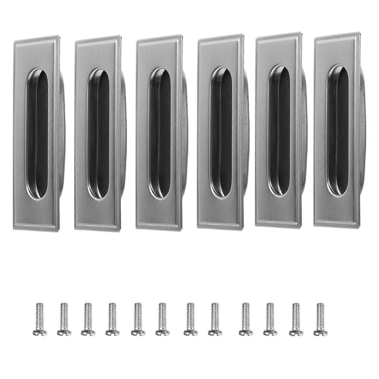 Invisible Wardrobe Handle for Home Use 6Pcs Stainless Steel Pull Handles