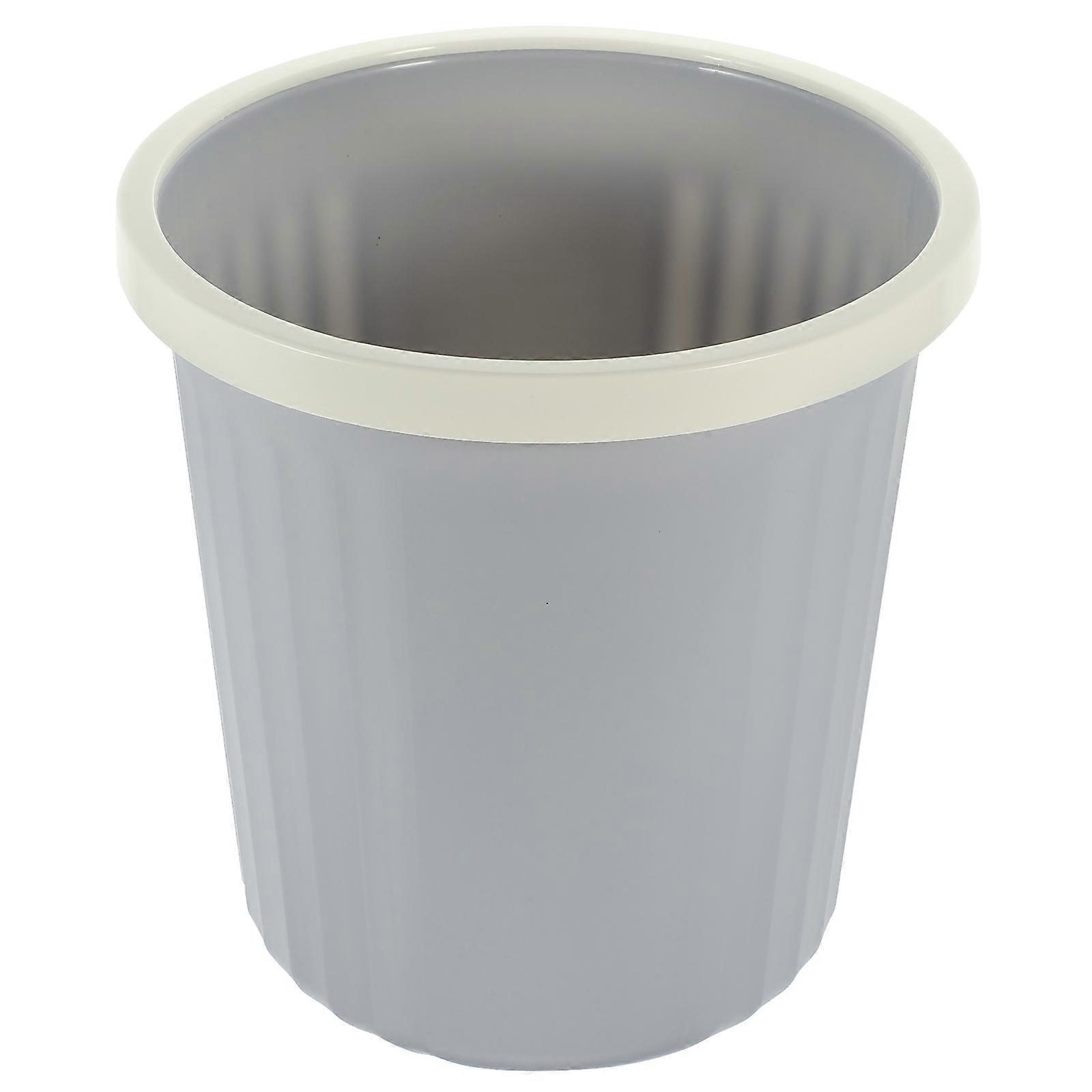 Practical Grey Trash Can with Large Opening for Storage Suitable for Home Office and Bathroom Use 13.8 x 19.7 inches